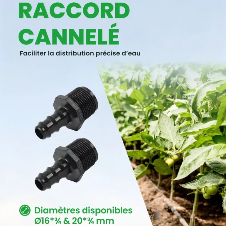 Accessoire d'irrigation - Mini - Raccord cannelé