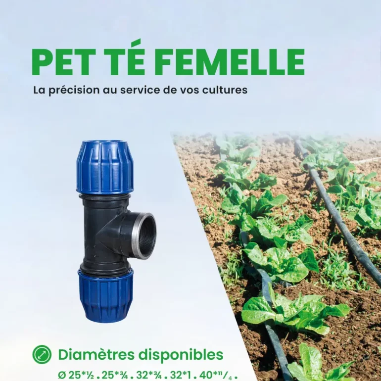 PEHD - Accessoire d'irrigation - Mécanique - PET té femelle