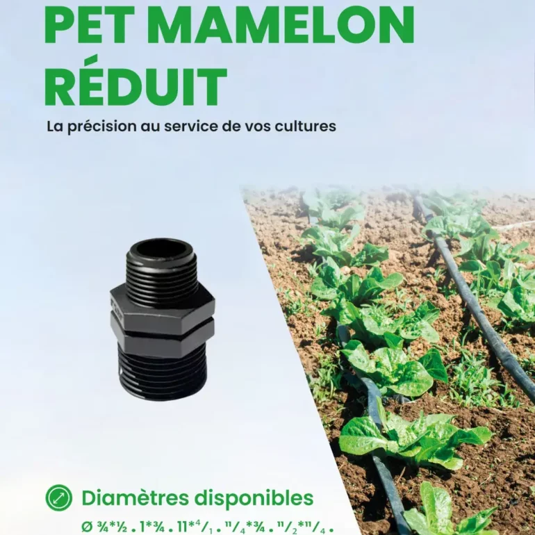 PEHD - Accessoire d'irrigation - Mécanique - PET mamelon réduit