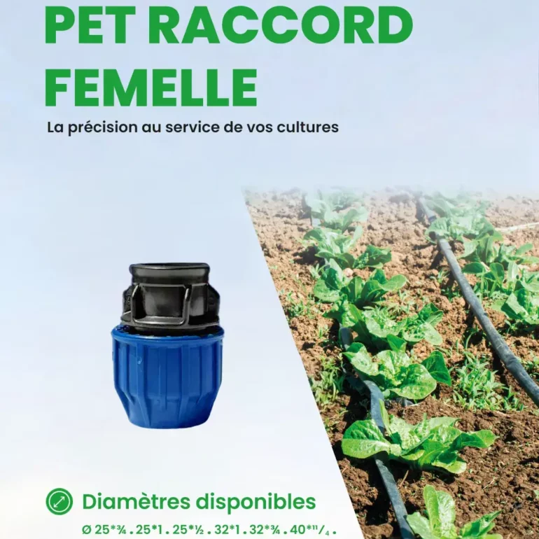 PEHD - Accessoire d'irrigation - Mécanique - PET raccord femelle