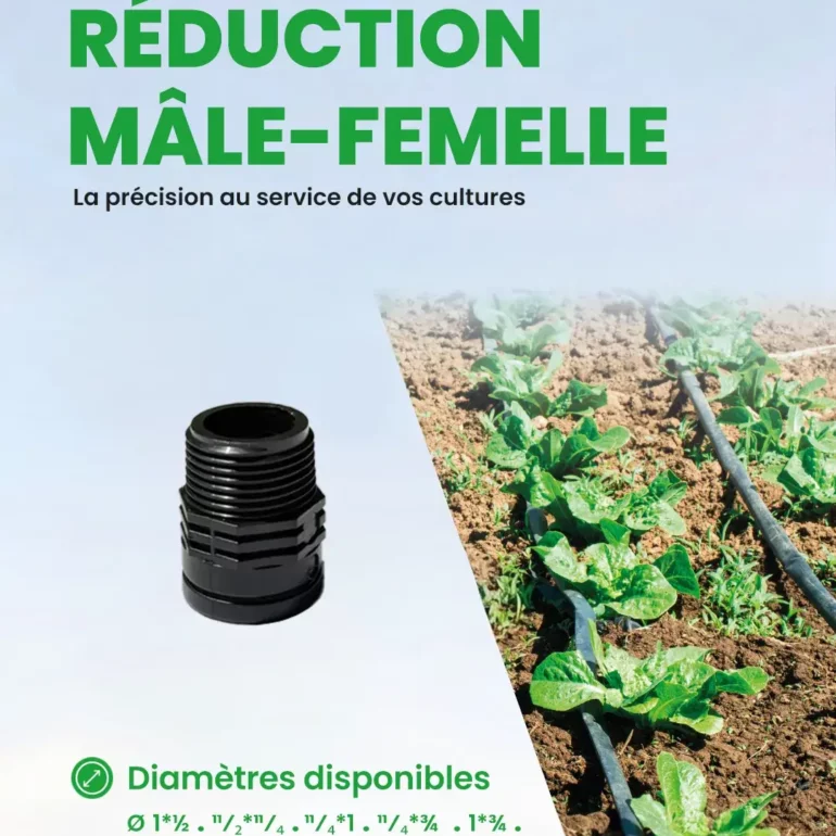 PEHD - Accessoire d'irrigation - Mécanique - Réduction mâle-femelle